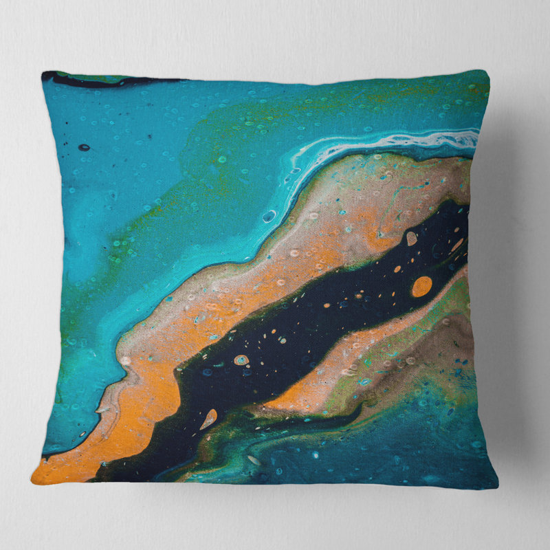 Abstract Throw Pillow, 18" x 18"