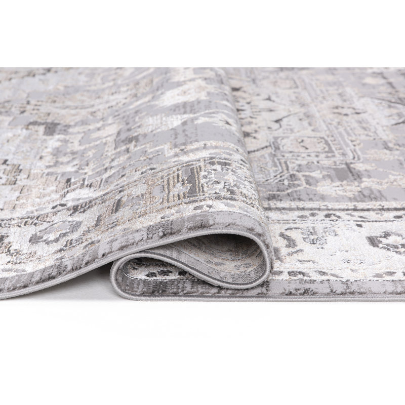 Huibert Abstract Indoor Rug, Round 7'10"