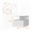 Table de chevet flottante Mason-741236574