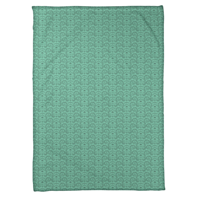 Couverture pour le troisième œil Katelyn Elizabeth, l 62,5 po x L 82,5 po, Vert jade