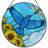 7.8"H Bird Sunflower Stained Glass Window Panel-1826235468