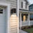 7" Outdoor Porch Wall Light for House, Patio, Front Door and Garage, Matte Black Rectangular Downlight