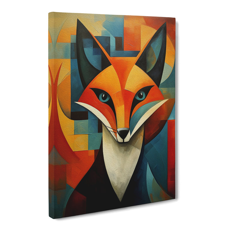 Fox Constructivism No.2 - Wrapped Canvas Print, 60cm H x 40cm W x 3cm D