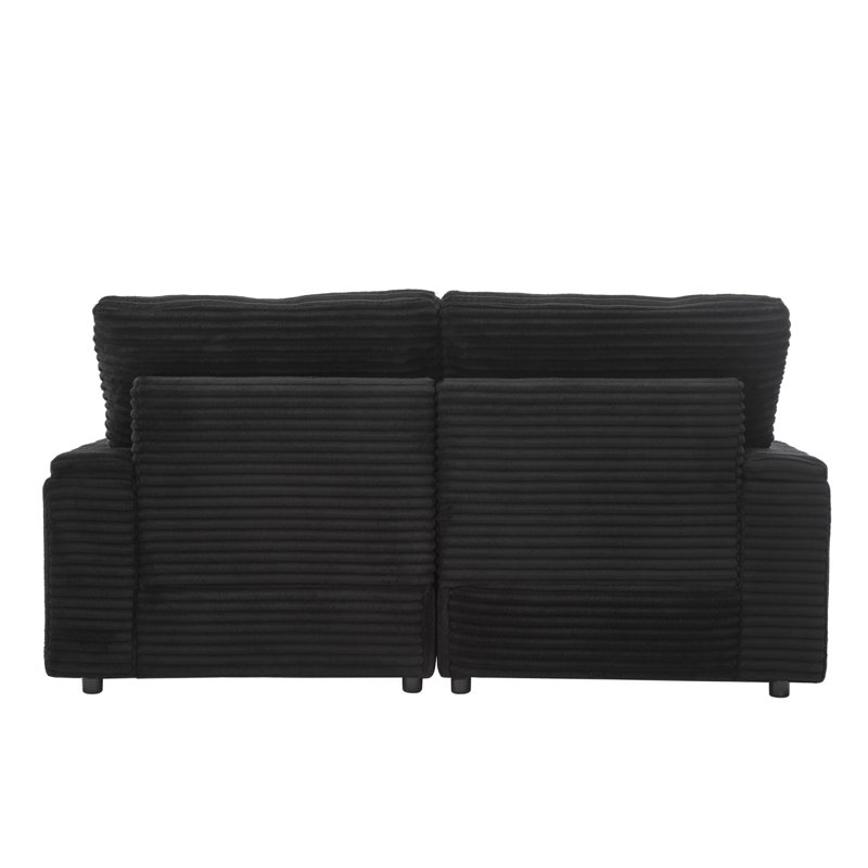 Pacheco Grey Upholstered Sleeper Sectional Chaise Sofa, Gray Fabric