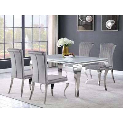 Keneil 4 - Person Four Leg Base Dining Set