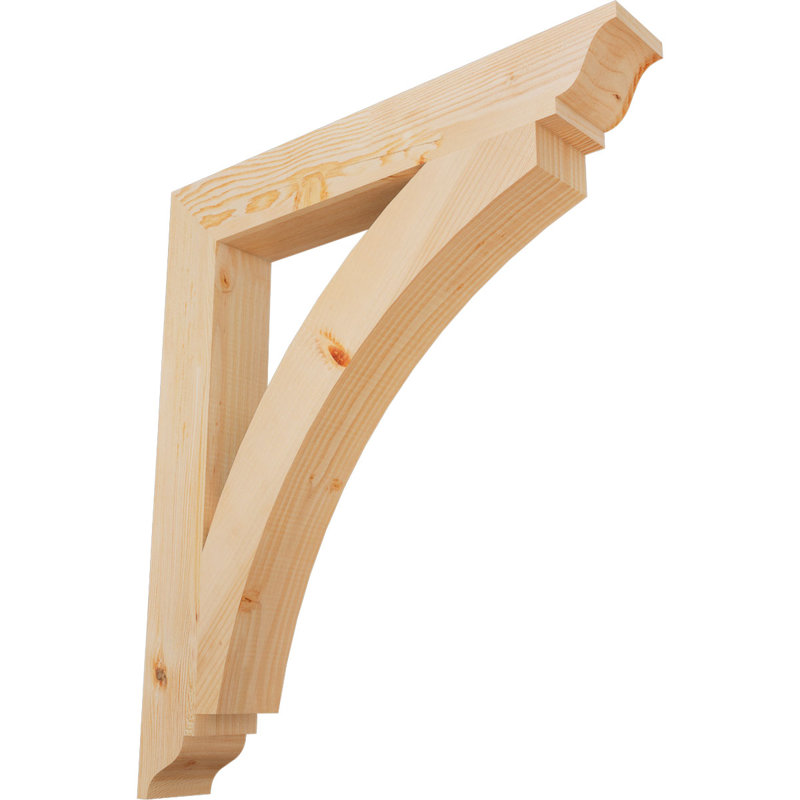 Thorton Traditional Bracket, Douglas Fir (Smooth), 32"H x 3.5"W x 28"D