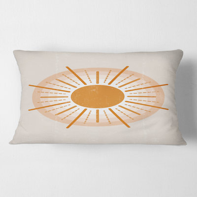 Minimal Radiant Sun II Rectangular Pillow Cover & Insert
