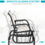 Fauteuil coulissant de patio avec cadre en métal et siège en filet respirant