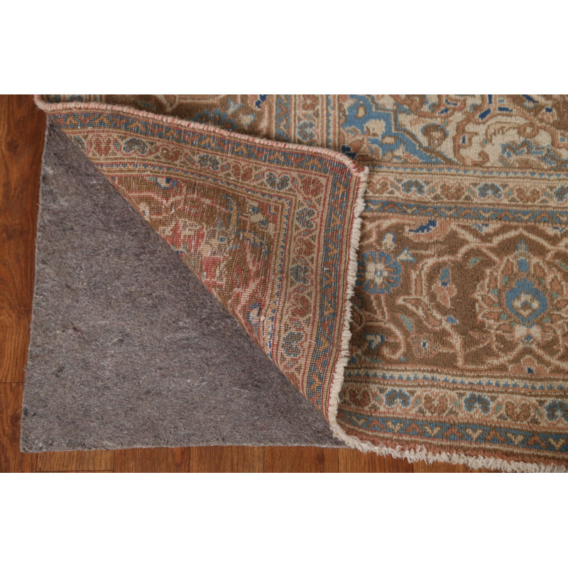 Tapis unique en laine noué à la main rose des années 1970 de 6 pi 4 po x 9 pi 10 po Stples