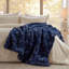 1 jeté en fausse fourrure bleu marine Vivienne-119336013