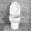Toilette allongée une pièce à double chasse (siège inclus)