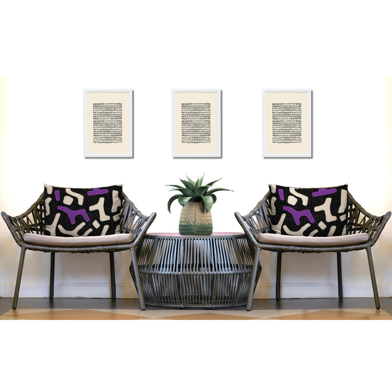 Coussin intérieur / extérieur 2 ensembles Mai, 25 x 18, Mauve