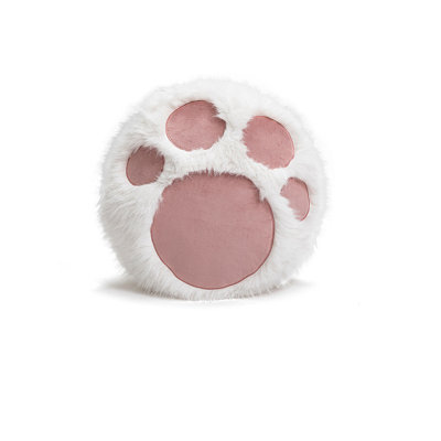 Coussin décoratif rond en forme de chat
