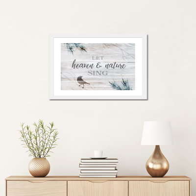 «Let Heaven and Nature Sing» par Bluebird Barn - impression d'art textuel