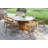 Estate 7 Pc. Round Teak & Stone Dining Set With Wicker Stacking Chairs-1976197127-1976197121