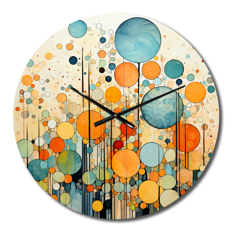 Horloge murale Retro Remix IV - Collages abstraits, Moyenne