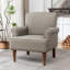 Fauteuil d'appoint classique en similicuir de 31 po de largeur avec coussin épais-632703219