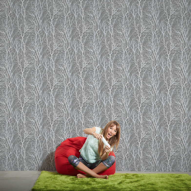Life 3 10.05m x 53cm Wallpaper, Grey