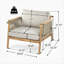 Fauteuil club d'extérieur Sumbawa, ensemble de 2