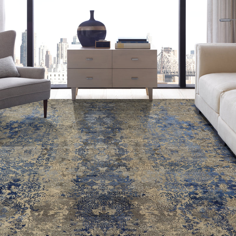Hand Knotted Area Rug, Rectangle 12' x 15'