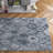 Alora Geometric Hand Tufted Wool Gray/Blue Area Rug-912841345