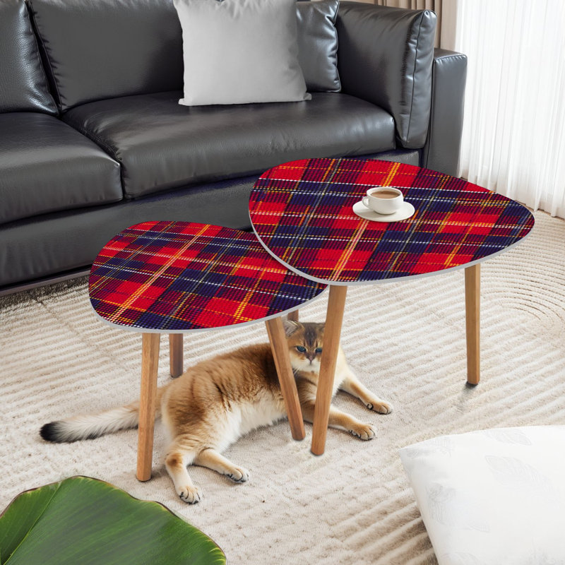 Ensemble de 2 tables basses gigognes Triangle
