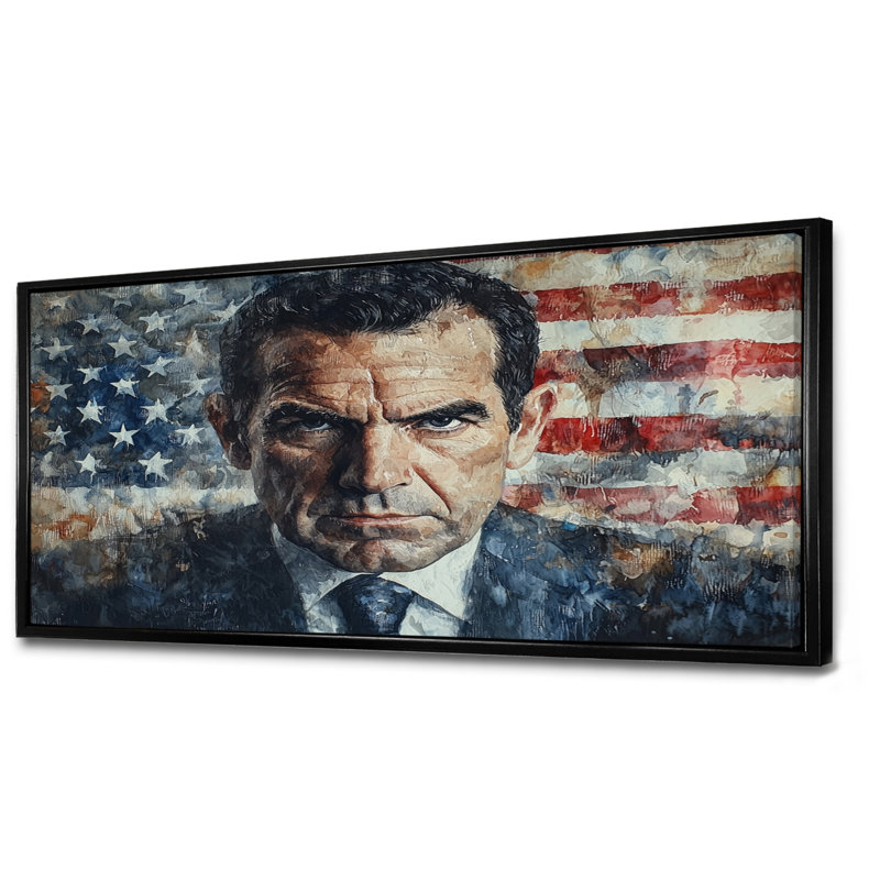 Steinar - Fashion Wall Art, H 28 po x l 60 po, Cadre flottant, Noir, noir, noir, noir