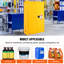 Armoire de sécurité pour liquides inflammables en acier laminé à froid 45 gallons, antidéflagrant 42,9 x 18,1 x 65,2 po avec 2 tablettes réglables et 2 portes manuelles à usage industriel, jaune