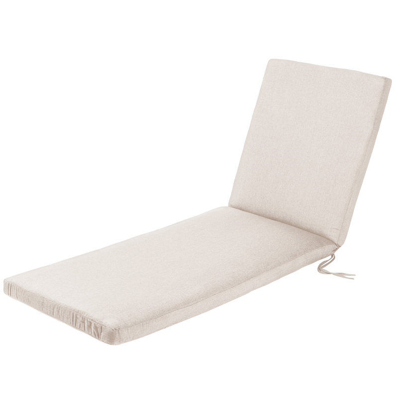 Eider & Ivory™ Sunbrella Outdoor Seat/Back Cushion 24'' W x 72'' D, Eggshell