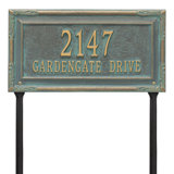 Gardengate Personalized Grande 2-Line Lawn Address Sign