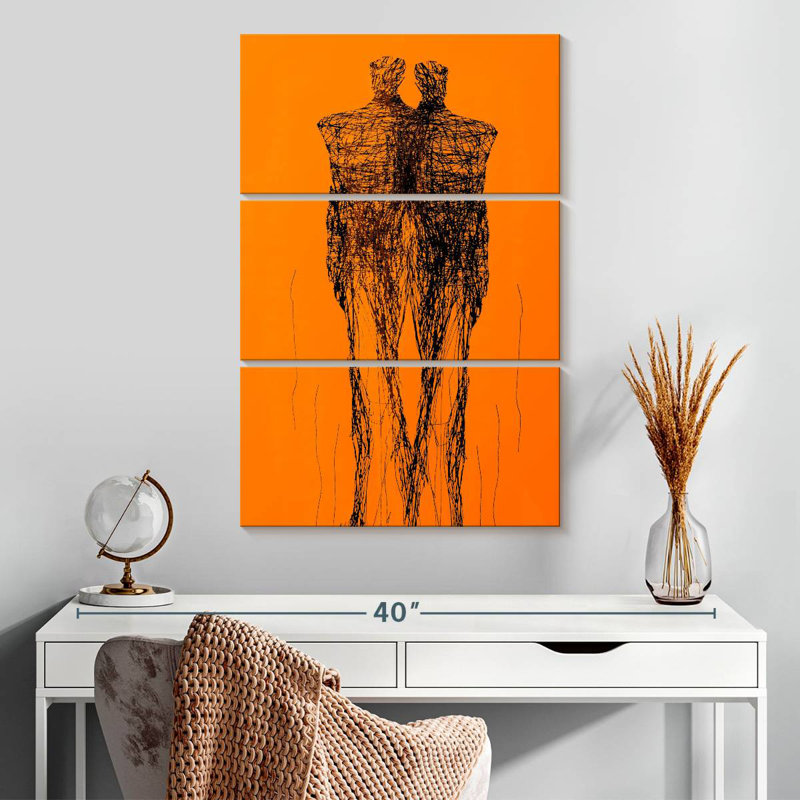 Figurine graphique contemporaine Leisha, H 32 po x l 20 po