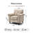 Upholstered Chenille Accent Chair Modern Faux Leather Rolled Armchair-1283050605