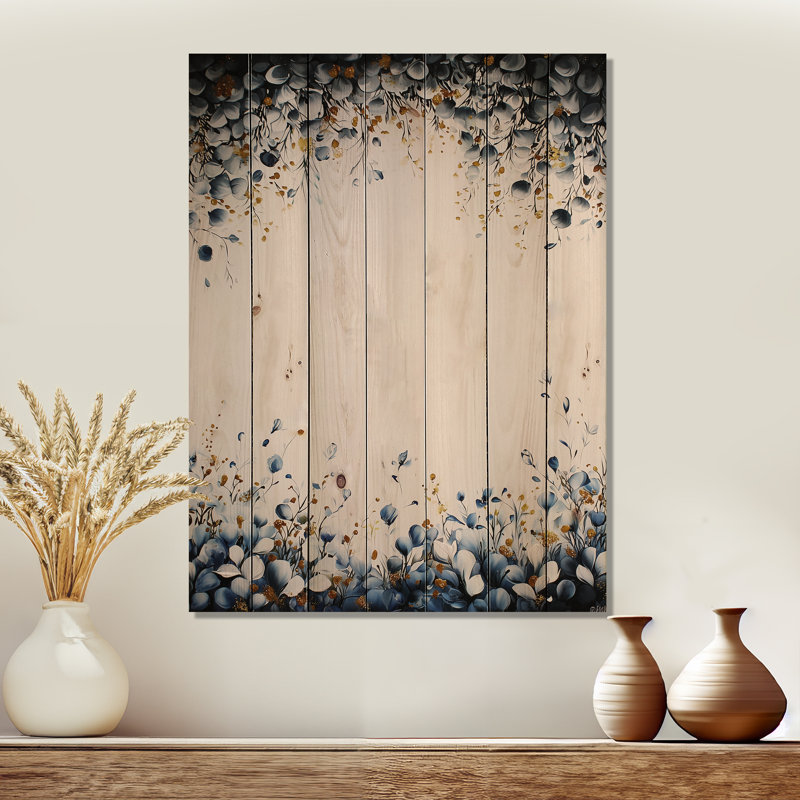Radiant Light Of Wildflowers II - Traditional Wood Wall Decor On Natural Pine Wood, 20" H x 10" W