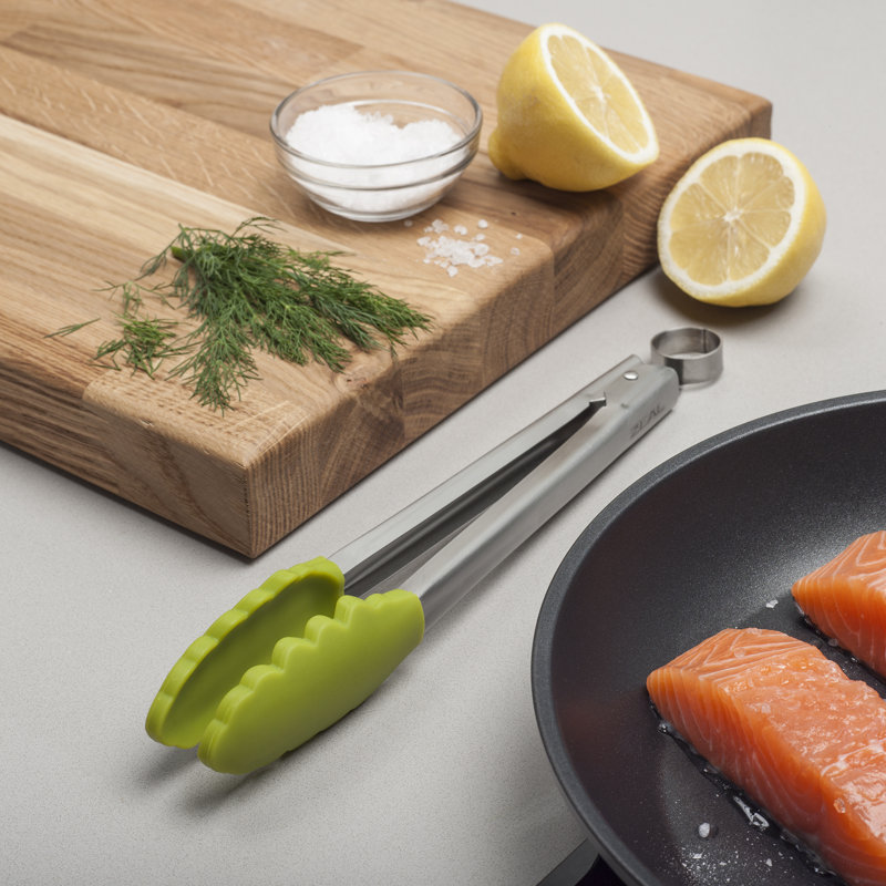 Zeal Kitchen Tong, 28.5cm L x 5.5cm W x 3cm D, Lime Green