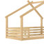 Kids Twin Solid Wood House Floor Bed With Window And Small Shelf-135460951-135460949
