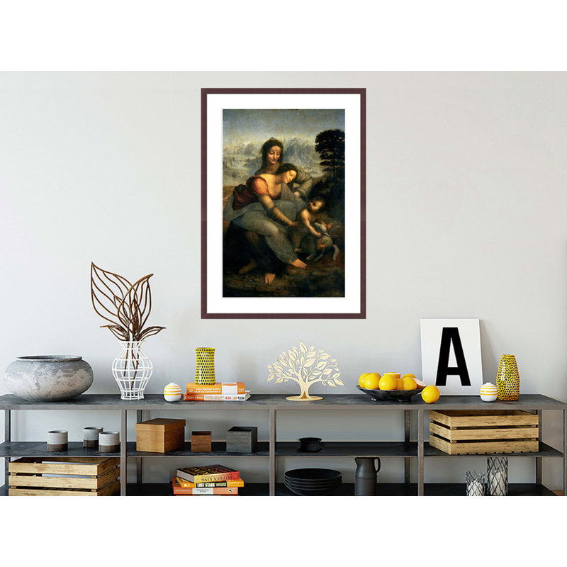 Virgin and Child with St. Anne by Leonardo da Vinci -Framed Giclee Print, H 41,5 po x l 29,58 po
