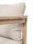 Tabouret de bar d'extérieur en bois au fini blanc clair avec coussin beige, ensemble de 2-1379198185