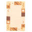 Tapis beige / brun en laine fabriqué à la main Kilim