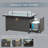 Fire Pit Table With Glass Wind Guard