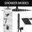 12+ 8" Ceiling Mount Rain Shower And 2 In 1 Handhled, Push Button 3 Modes Valve Complete Shower Set-121081745