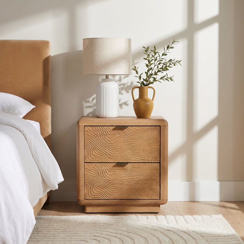 Zelie Textured Nightstand
