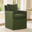 Fauteuil rembourré Helmetta avec rangement caché et roulettes-125124707