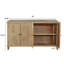 Armoire console 59 po brune pour l'entrée, les portes et l'apparence élégante Noble
