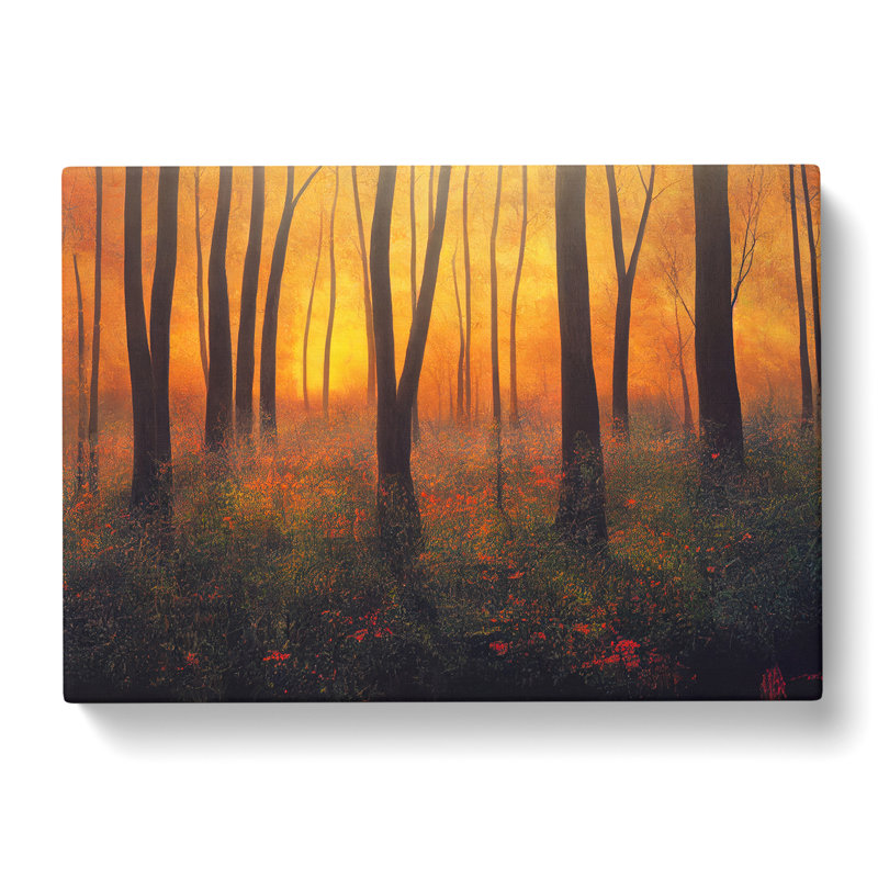 XXX-H1022-WF-8218X Spring Forest Sunrise Vol.3 - Wrapped Canvas Print, 40cm H x 60cm W x 3cm D