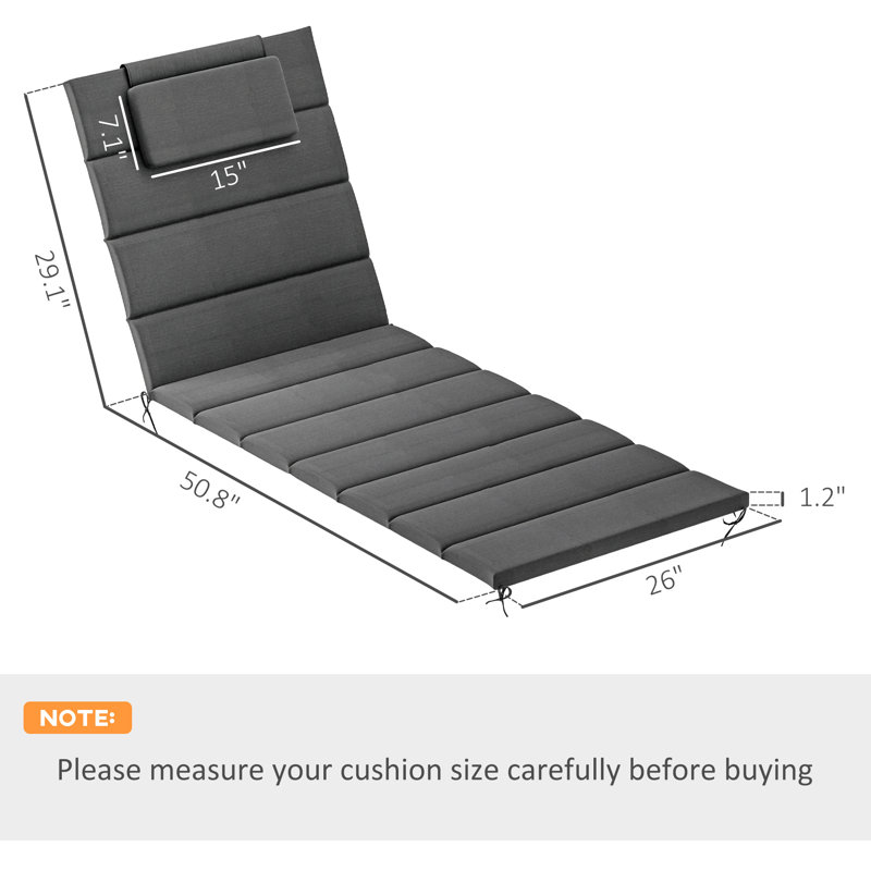 Outdoor Lounge Chair Cushion Set of 2, UPF50+ 230gsm Olefin and 25D High-Density Foam, Foldable Patio Chaise Lounge Cushion Set, Fade Resistant for Lawn Pool, 80" x 26"