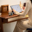 Bureau en noyer massif Mid-Century-1001738375