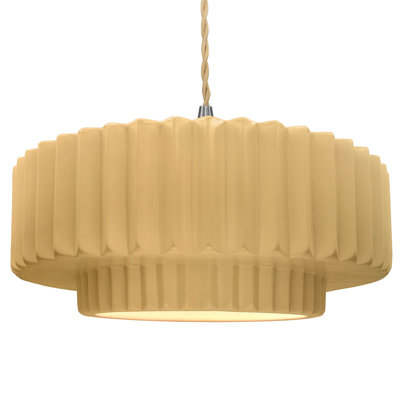 Luminaire suspendu tambour 1 lumière Gela