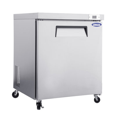 Réfrigérateur sous le comptoir Fennel de 29 pouces, réfrigérateur compact à porte simple de 8 pieds cubes avec roulettes, homologué ETL