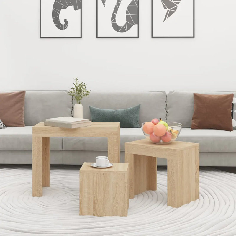 Godbeare Sled Coffee Table, Sonoma Oak