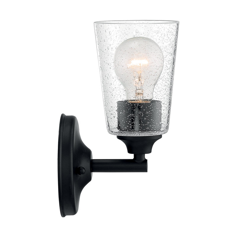 Weccacoe Dimmable Bath Sconce, Matte Black